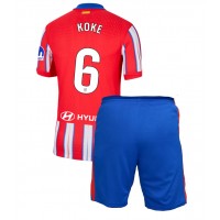 Fotballdrakt Barn Atletico Madrid Koke #6 Hjemmedraktsett 2024-25 Kortermet (+ Korte bukser)